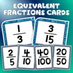 Equivalent fraction cards A