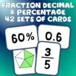 Fraction decimal percent cards A