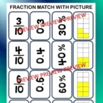 Fraction decimal percent cards E