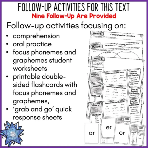 Matariki Decodable Text and Activities for Older Readers b Matariki Decodable Text and Activities for Older Readers b
