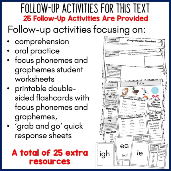 Cricket Decodable Text and Activities for Older Readers b Cricket Decodable Text and Activities for Older Readers b