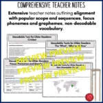 Cricket Decodable Text and Activities for Older Readers c
