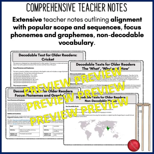 Cricket Decodable Text and Activities for Older Readers c Cricket Decodable Text and Activities for Older Readers c