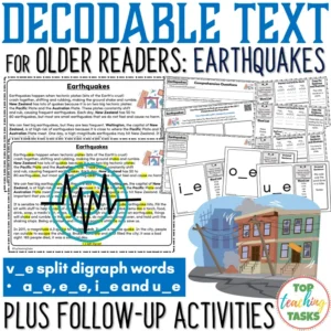 Decodable Text for Older Readers: Earthquakes