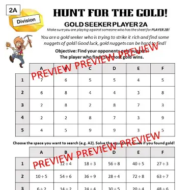 Gold Hunt Division Game C Gold Hunt Division Game C