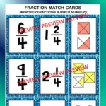 Improper Fraction cards E
