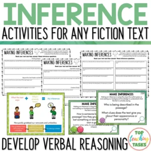 Inference Skills Activities for Any Fiction Text