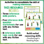 Inference Skills Activities for Any Fiction Text a