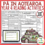 Pā in NZ Year 4 Reading Activities