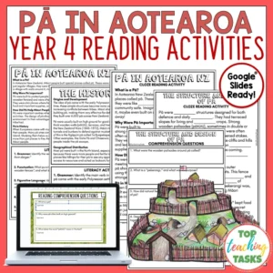 Pā in Aotearoa NZ - History, Reading Comprehension & Literacy Activities Year 4