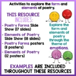 Poetry Form and Elements Activities a