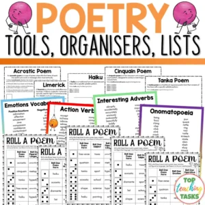 Poetry Tools, Graphic Organisers and Vocabulary Lists