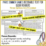 The Games Decodable Text and Activities for Older Readers a