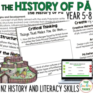 The History of Pā History & Literacy Independent Activities Year 5-8