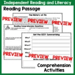 History of Pa Independent Literacy Activities a