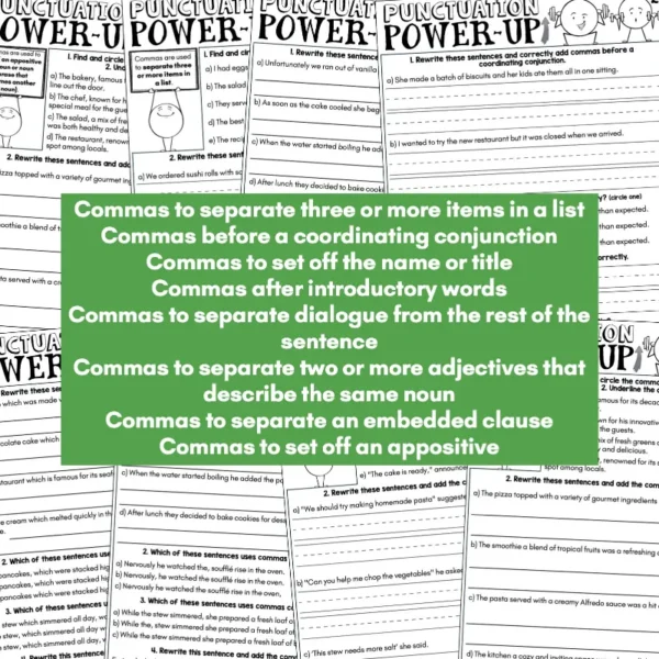 Punctuation Boost Power Up Pack - Commas c Punctuation Boost Power Up Pack - Commas c