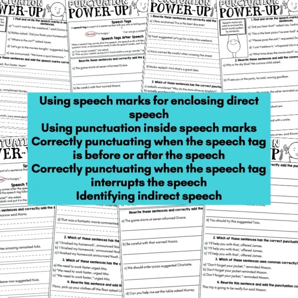 Punctuation Boost Power Up Pack - Speech Marks c Punctuation Boost Power Up Pack - Speech Marks c
