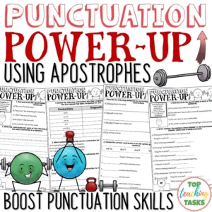 Punctuation Power-Up Activities | Apostrophes for Contractions and Possession