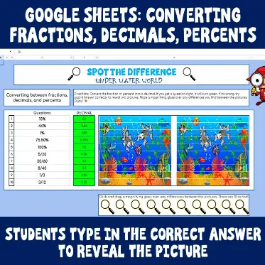 converting fractions decimals google sheets B converting fractions decimals google sheets B