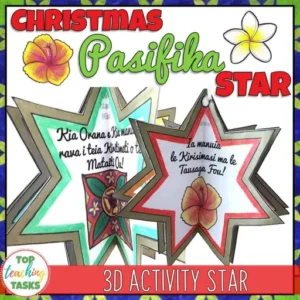 Pasifika Christmas Star Ornament 3D - Pacific Islands