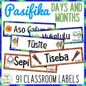 Pacific Islands Classroom Display Labels