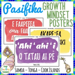 Samoa, Tonga and Cook Islands Māori Growth Mindset Posters
