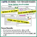 Decodable Reader - Camping a