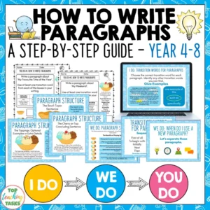 How to Write Paragraphs | A Step by Step Guide to Paragraph Writing Year 4-8