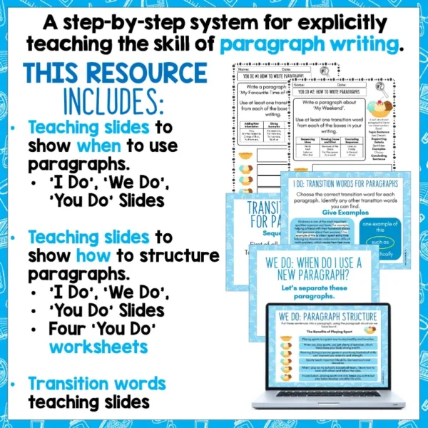 How to Write Paragraphs Year 4-8 a How to Write Paragraphs Year 4-8 a