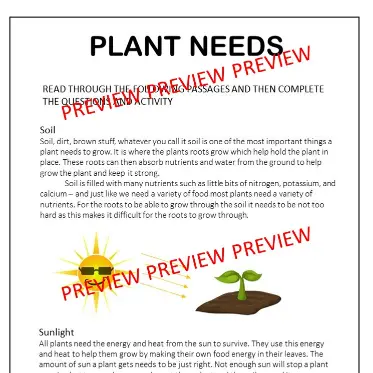 Plant readings A Plant readings A