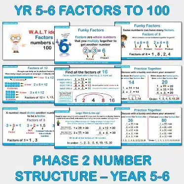 PowerP Factors and square numbers NS Yrs5-6 B PowerP Factors and square numbers NS Yrs5-6 B
