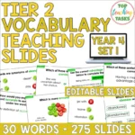 Tier 2 Vocabulary Explicit Teaching Slides Year 4 Set One
