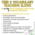 Tier 2 Vocabulary Explicit Teaching Slides Year 4 Set One a