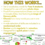 Tier 2 Vocabulary Explicit Teaching Slides Year 4 Set One b