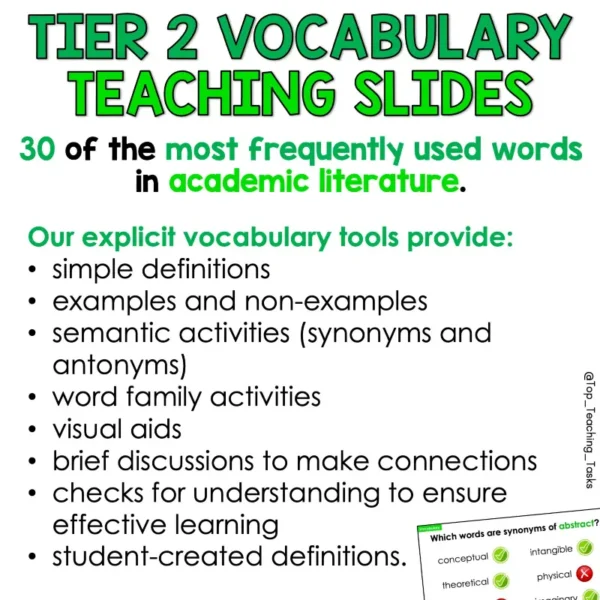 Tier 2 Vocabulary Explicit Teaching Slides Year 5 Set One a Tier 2 Vocabulary Explicit Teaching Slides Year 5 Set One a