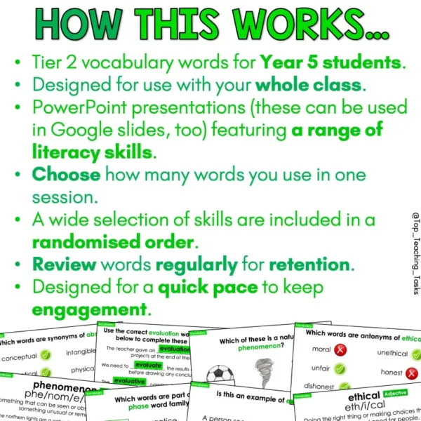 Tier 2 Vocabulary Explicit Teaching Slides Year 5 Set One b Tier 2 Vocabulary Explicit Teaching Slides Year 5 Set One b