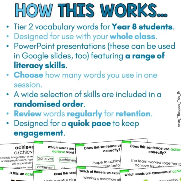 Tier 2 Vocabulary Explicit Teaching Slides Year 8 Set One b Tier 2 Vocabulary Explicit Teaching Slides Year 8 Set One b