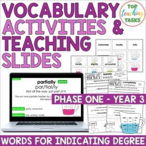 Words for Indicating Degree Explicit Teaching Slides and Activities - Year 3