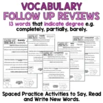 Vocabulary Explicit Teaching Slides Year 3 Wods for Degree d