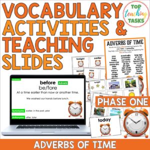 Adverbs of Time Teaching Slides, Flashcards and Poster - Phase One: First Six Months