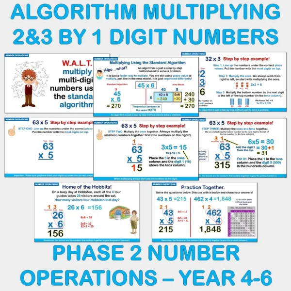 Algorithm 2&3 digit by 1 digit Multiplying Numbers B Algorithm 2&3 digit by 1 digit Multiplying Numbers B