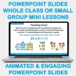 Area Model 2&3 digit by 1 digit Multiplying Numbers A