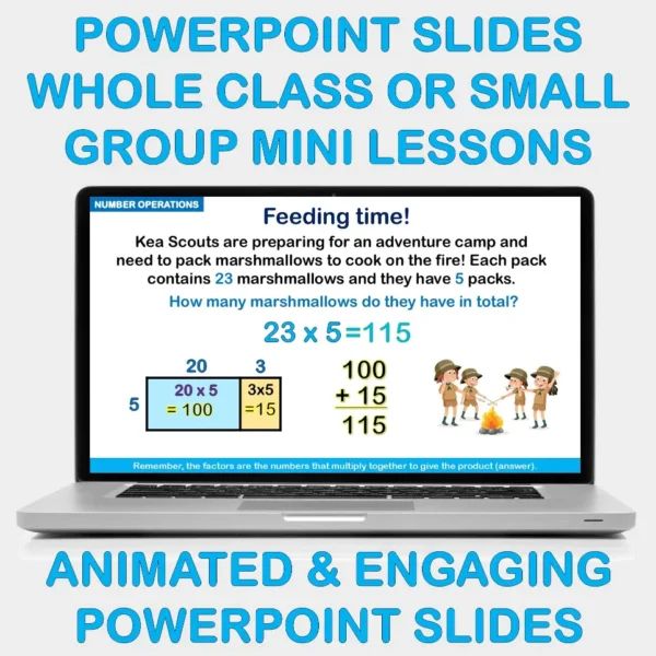 Area Model 2&3 digit by 1 digit Multiplying Numbers A Area Model 2&3 digit by 1 digit Multiplying Numbers A