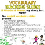 Vocabulary Explicit Teaching Slides and Activities Adverbs of Manner b