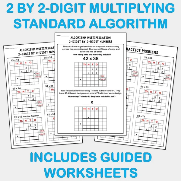 Algorithm 2 by 2 digit Multiplying Numbers NO Phase 2&3 Yrs6-8 D Algorithm 2 by 2 digit Multiplying Numbers NO Phase 2&3 Yrs6-8 D