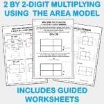 Area model 2 by 2 digit Multiplying Numbers NO Phase 2&3 Yrs5-7 D