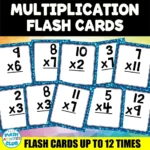 Multiplication flash cards & traingle B