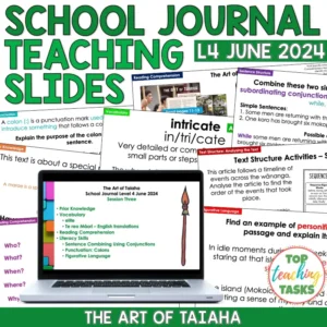 Whole Class School Journal Resource Year 7-8 - The Art of Taiaha