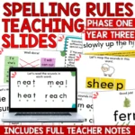 Structured Lieracy Spelling Rule Teaching Slides Phase One During Third Year