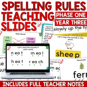 Structured Literacy Spelling Rules Slides - Phase One: Year Three